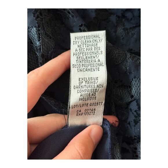 JS Collections Elodie Floral One-Shoulder Cotton Blend Gown dress blue size 2 - Picture 7 of 9